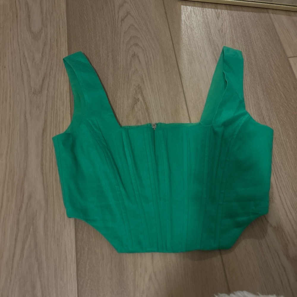Gianni Bini Green Bustier Tank Top